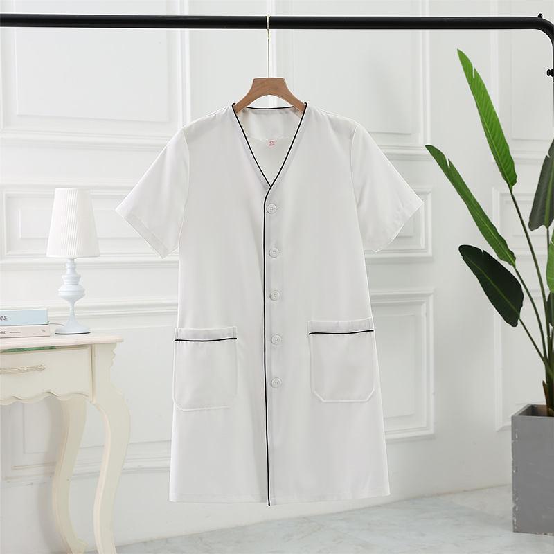 고품질 피부 관리 작업복 흰색 여성용 반팔 한국식 코트 - Medical Lab Coat 리뷰 및 가격