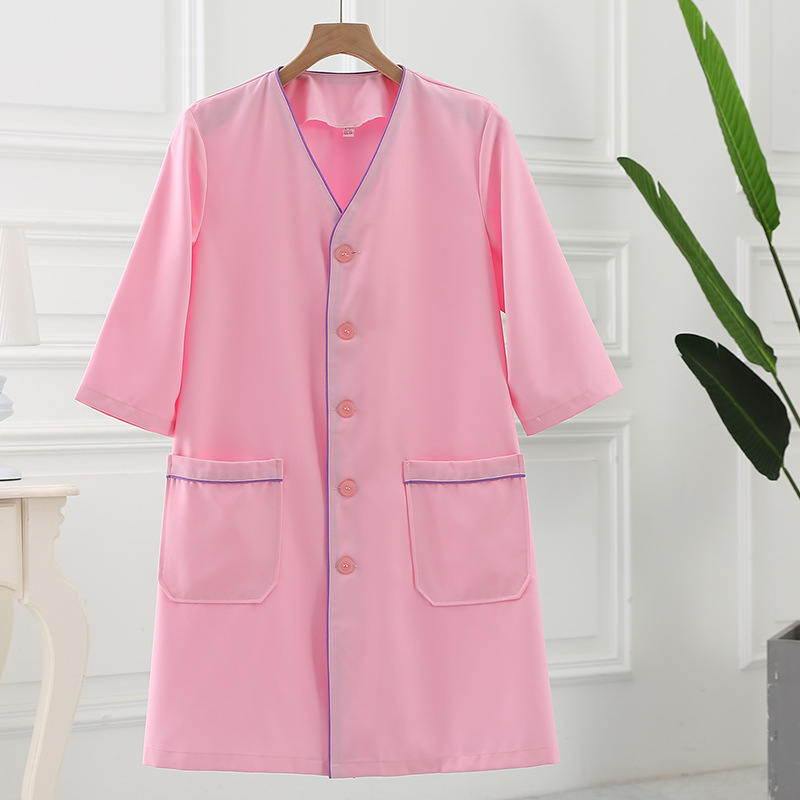 고품질 피부 관리 작업복 흰색 여성용 반팔 한국식 코트 - Medical Lab Coat 리뷰 및 가격