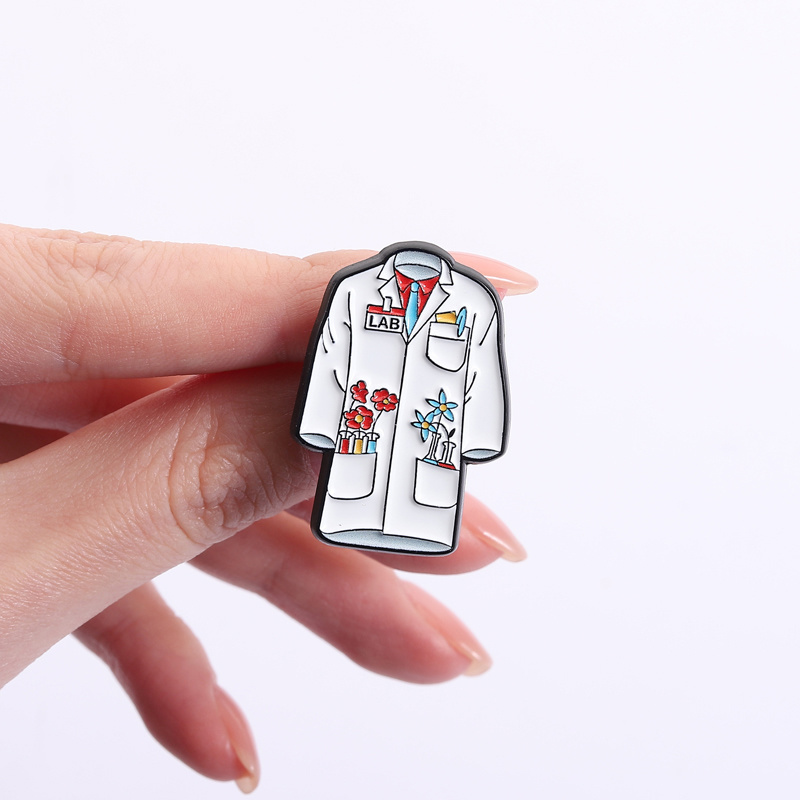 꽃무늬 의사 간호사 코트 에나멜 핀 의료용 흰색 실험실 - Medical Lab Coat 리뷰 및 가격