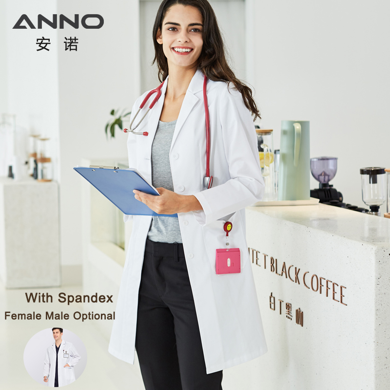 ANNO 스판덱스 긴팔 실험실 유니폼, 신축성 있는 운 - Medical Lab Coat 리뷰 및 가격