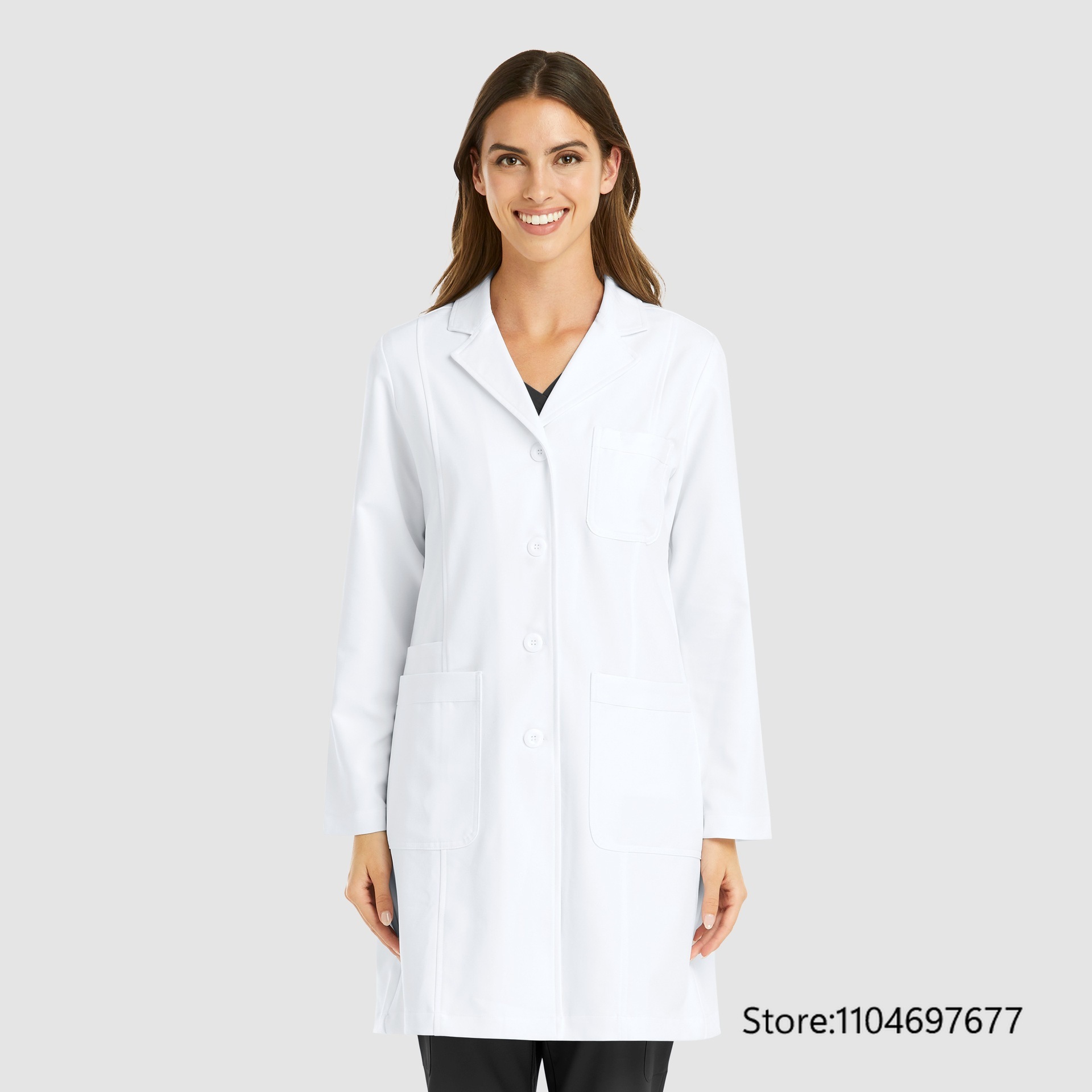다색 여성용 긴소매 미용실 가운 화이트 실험실 코트 노 - Medical Lab Coat 리뷰 및 가격