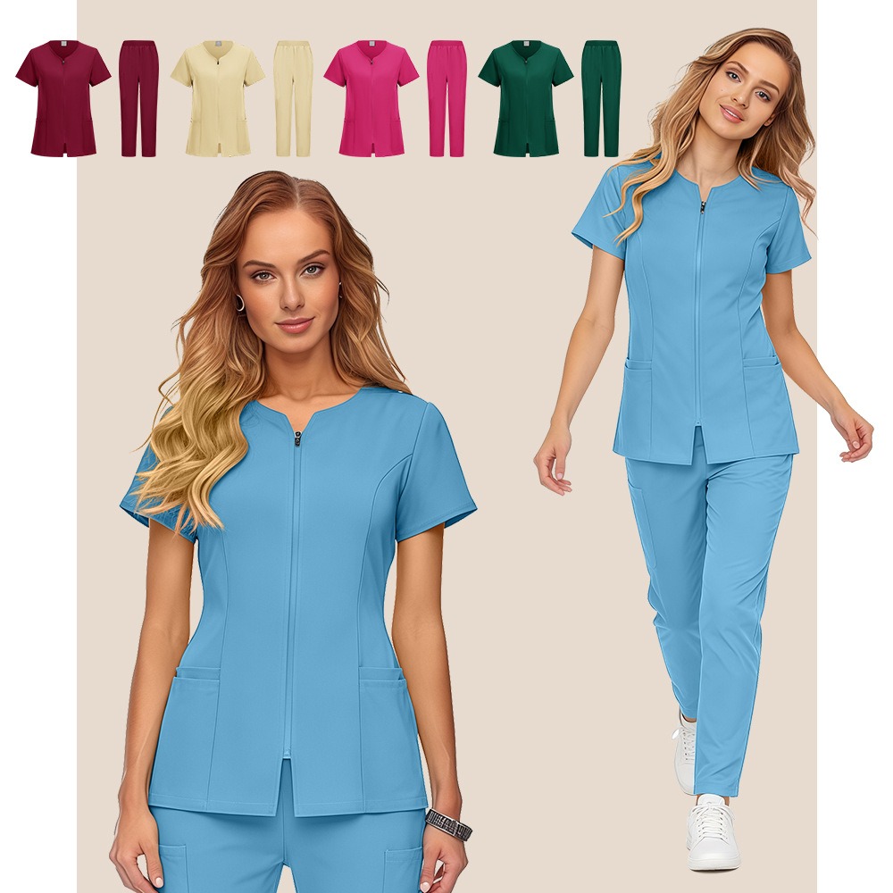 도매 의료용 스크럽 세트 스판덱스 스트레치 간호사 스크 - Medical Lab Coat 리뷰 및 가격